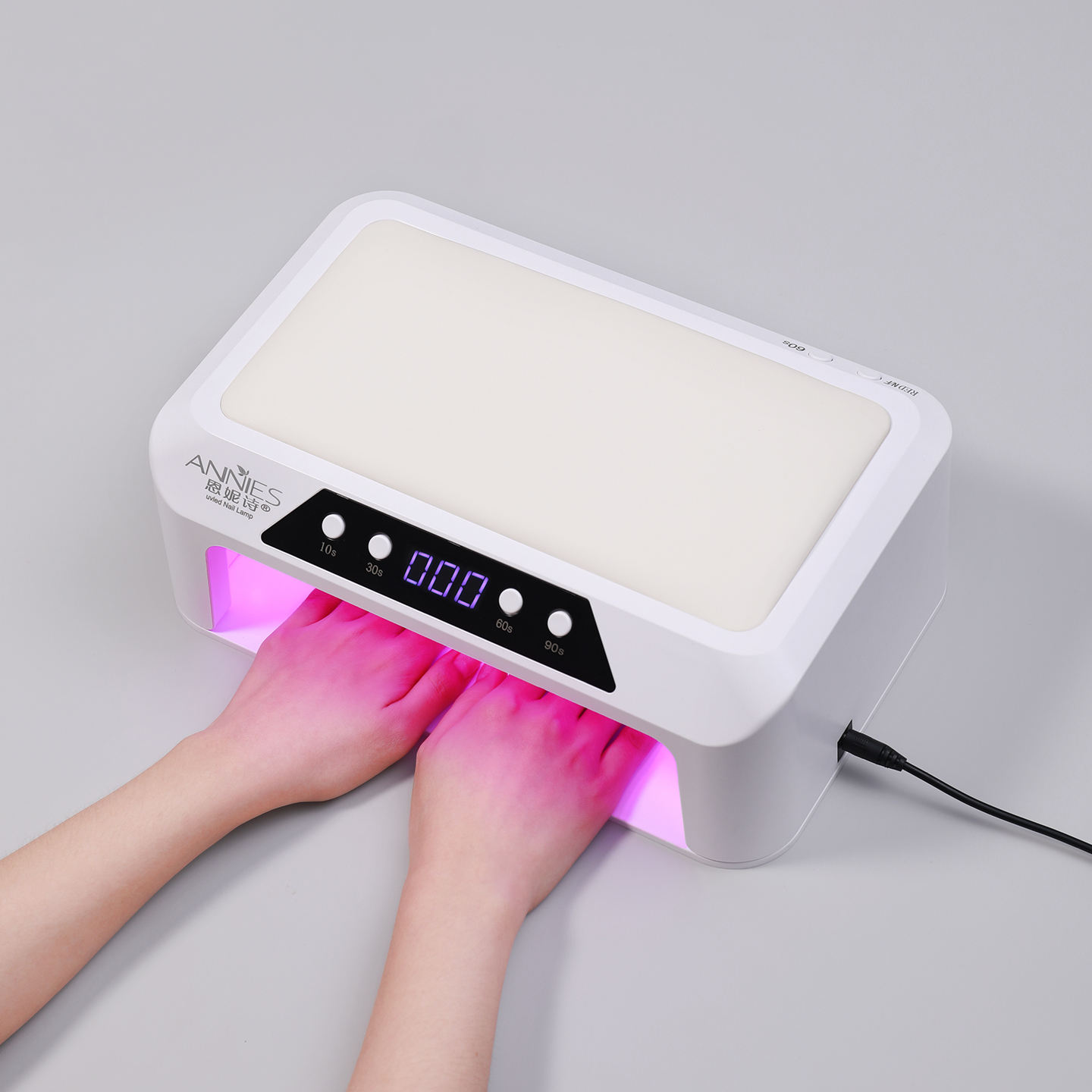 Red light high power UV LED nail phototherapy lamp quick drying rechargeable portable nail lamp