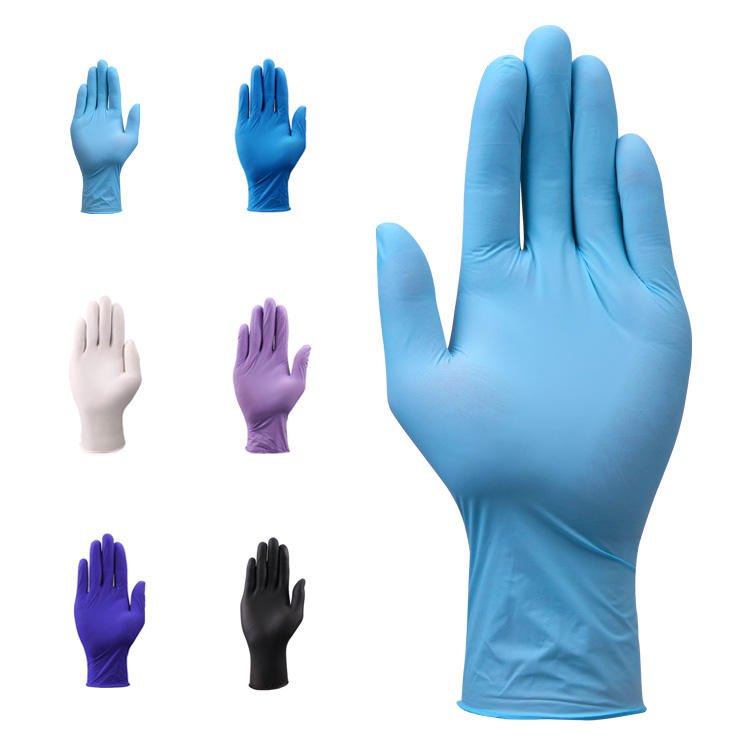 SONICE Powder-Free Textured Exam Nitrile Gloves Blue Disposable Safety Gloves for Household & Food Industry