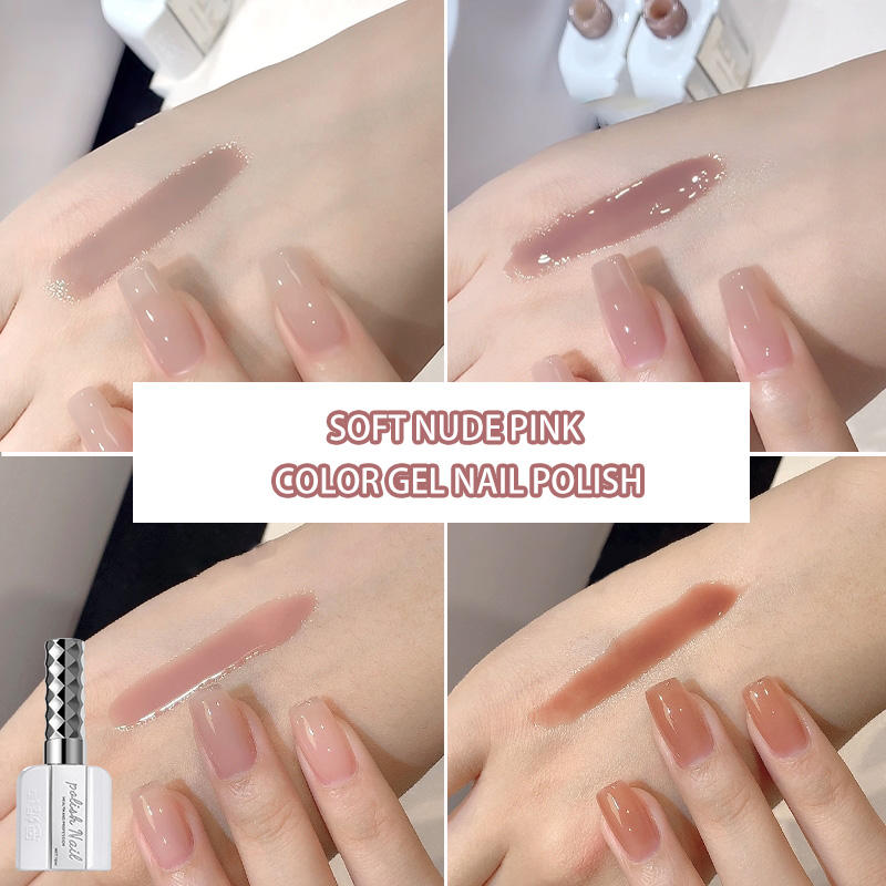4 colors 16ml customizable nude nail polish gel Rebranding Gel UV nail polish manicure set