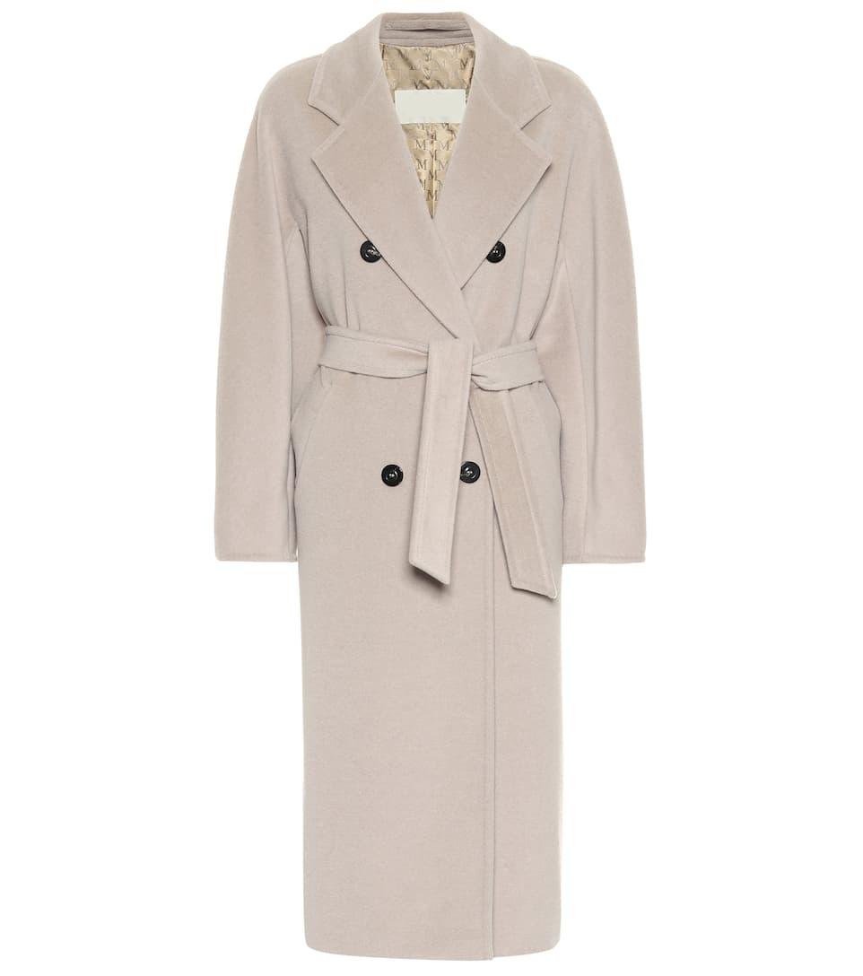 Women's cashmere wool mid-length lace-up coat