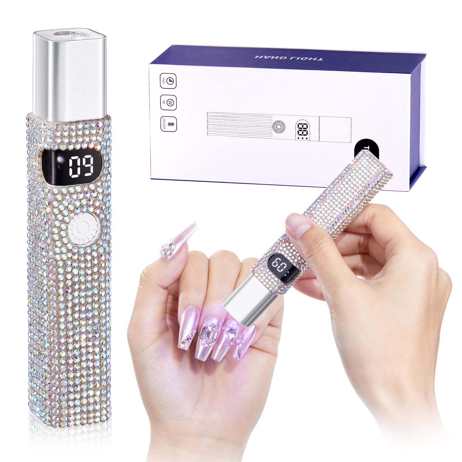 Songshi H1 Mini Handheld 3W UV LED Nail Lamp Flash Cure Type-C Rechargeable Pen Shape