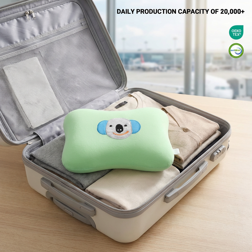 OEM/ODM Plush Sofa Pillows Cute Animal Pillows for Children Memory Foam Soft Material Side Sleeping for Car/Office