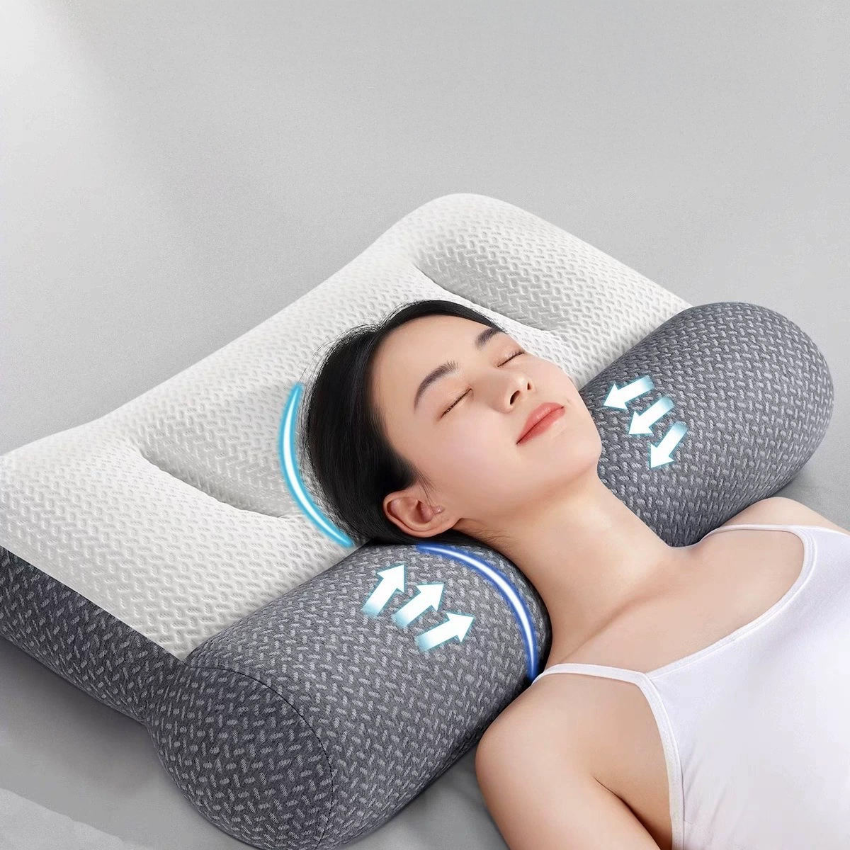 Super Ergonomic Pillow Orthopedic All Sleeping Positions Cervical Contour Pillow Neck Pillow for Neck and Shoulder Pain Relief