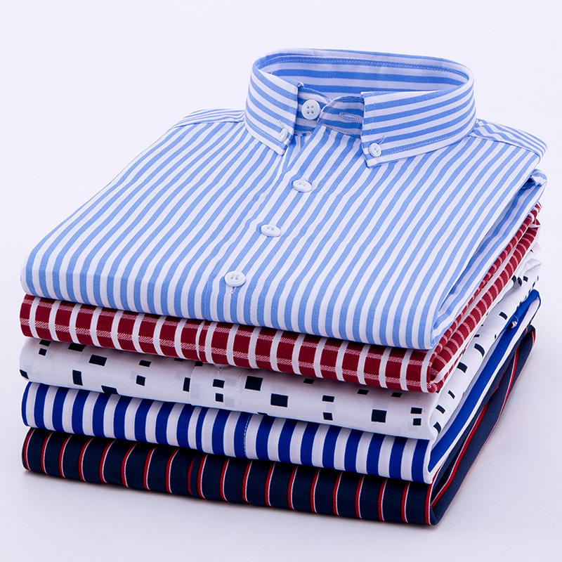 Men's Casual Striped Long Sleeve Shirt